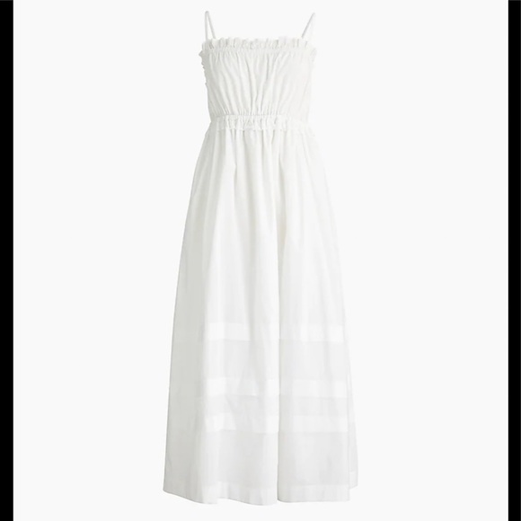 J. Crew Dresses & Skirts - NWT J. Crew Square Neck Cotton Ruffled Maxi Dress